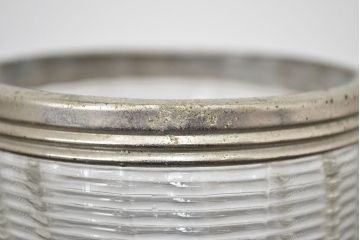昭和レトロ　古い　アイスペール2点(アルミ、ガラス、日本製、アイスバスケット)(R-047440)