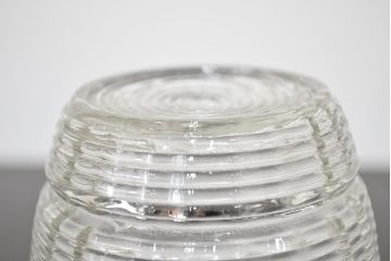 昭和レトロ　古い　アイスペール2点(アルミ、ガラス、日本製、アイスバスケット)(R-047440)