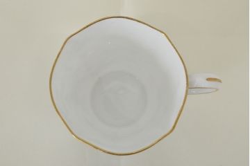 イギリス　1898年　ロイヤルクラウンダービー　印判花籠図　モカカップ&ソーサー(ROYAL CROWN DERBY、洋食器)(R-047442)