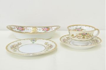 オールドノリタケ　カップ&ソーサー　ケーキ皿など3点(洋食器、Noritake)(R-047443)