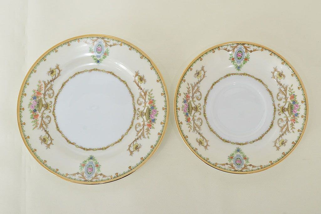 オールドノリタケ　カップ&ソーサー　ケーキ皿など3点(洋食器、Noritake)(R-047443)