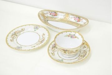オールドノリタケ　カップ&ソーサー　ケーキ皿など3点(洋食器、Noritake)(R-047443)