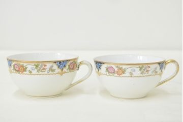 オールドノリタケ　カップ&ソーサー2客　KPM皿　大・小各2枚(洋食器、Noritake)(R-047444)