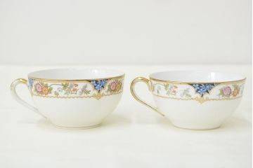 オールドノリタケ　カップ&ソーサー2客　KPM皿　大・小各2枚(洋食器、Noritake)(R-047444)