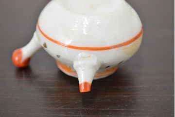 明治〜大正　古い雛道具　急須　湯呑　猪口8点(磁器、ミニチュア)(R-047446)