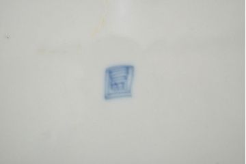 江戸幕末期　伊万里焼　唐草色絵　六寸皿2枚(中皿、和食器)(R-047451)