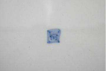 江戸幕末期　伊万里焼　唐草色絵　六寸皿2枚(中皿、和食器)(R-047452)