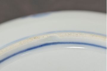 江戸幕末期　伊万里焼　唐草色絵　六寸皿2枚(中皿、和食器)(R-047452)