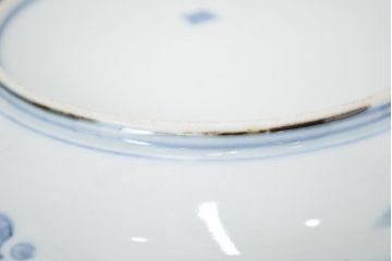 江戸幕末期　伊万里焼　唐草色絵　六寸皿2枚(中皿、和食器)(R-047452)