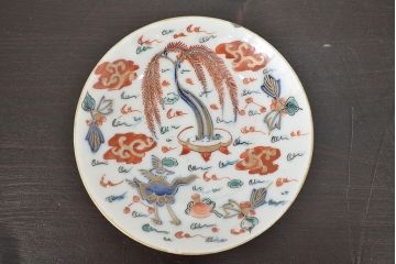 江戸期　伊万里焼　色絵　小皿6枚(和食器)(R-047453)