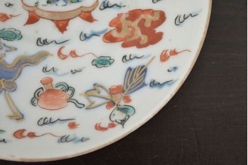 江戸期　伊万里焼　色絵　小皿6枚(和食器)(R-047453)