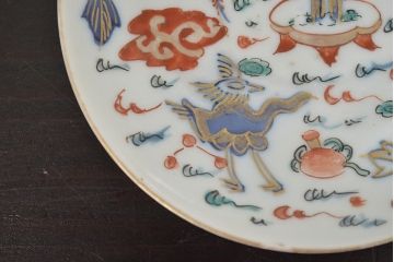 江戸期　伊万里焼　色絵　小皿6枚(和食器)(R-047453)