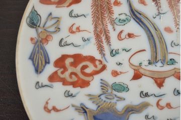 江戸期　伊万里焼　色絵　小皿6枚(和食器)(R-047453)