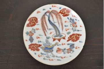江戸期　伊万里焼　色絵　小皿3枚(和食器)(R-047454)