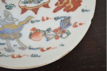 江戸期　伊万里焼　色絵　小皿3枚(和食器)(R-047454)