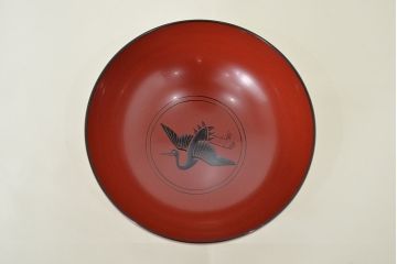 平安堂塗製　己ん典作　瑞祥　木製椀(漆器、共箱)(R-047456)