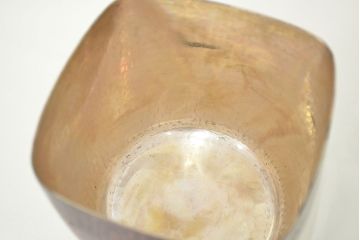 平安金栄堂　銅製内銀　盃洗一対　共箱(酒器)(R-047457)