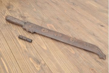 古い　アイヌ?　木刀　彫刻　お土産(郷土民芸品)(R-047460)