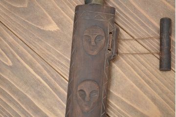 古い　アイヌ?　木刀　彫刻　お土産(郷土民芸品)(R-047460)