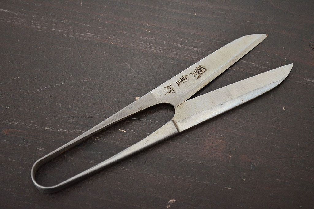 戦前　水田國重作　呉服鋏　共箱(ハサミ、はさみ)(R-047466)