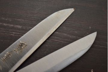 戦前　水田國重作　呉服鋏　共箱(ハサミ、はさみ)(R-047466)