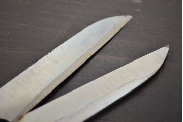 戦前　水田國重作　呉服鋏　共箱(ハサミ、はさみ)(R-047466)