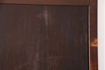 アンティーク建具　明治大正期　栗材　歳月を重ねた風合いが趣溢れる蔵戸(玄関戸、引き戸、建具)(R-047470)