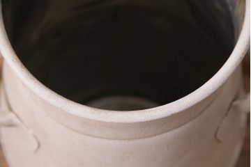 ペイントがかわいいレトロで大きなミルク缶(牛乳缶、ディスプレイ、ガーデニング雑貨)(R-047471)