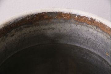 ペイントがかわいいレトロで大きなミルク缶(牛乳缶、ディスプレイ、ガーデニング雑貨)(R-047471)