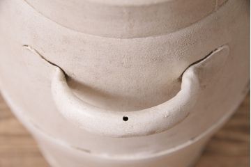 ペイントがかわいいレトロで大きなミルク缶(牛乳缶、ディスプレイ、ガーデニング雑貨)(R-047471)