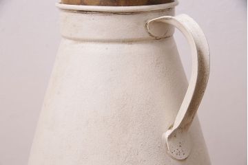 シャビーな雰囲気が漂う大きなミルク缶(ペイント、牛乳缶、ディスプレイ、ガーデニング雑貨)(R-047472)