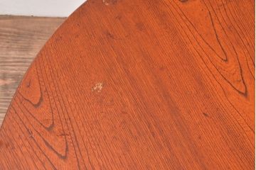 和製アンティーク　栓材　昭和初期　くっきりとした木目が魅力的なちゃぶ台(座卓、ローテーブル、折りたたみテーブル)(R-047503)