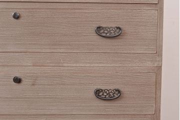 中古　民芸家具　厚手桐材をお品全てに用いられた国産手造りの衣装箪笥(整理箪笥、和タンス、引き出し、桐箪笥、桐たんす)(R-047506)