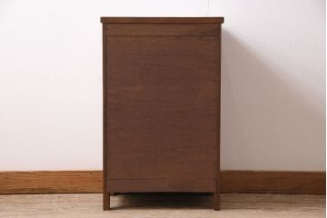 中古　美品　伝統工芸の軽井沢彫り　桜の図が優美な小引き出し(小物収納、チェスト)(R-047514)