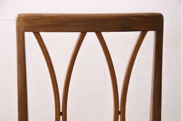 イギリスヴィンテージ　G-PLAN(ジープラン)　X-back(エックスバック)がお洒落なチーク材製のチェア4脚セット(ダイニングチェア、椅子、ビンテージ)(R-047515)