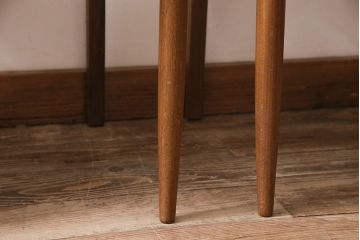 北欧ヴィンテージ　温かみのある雰囲気が魅力的なチーク材製のチェア4脚セット(ダイニングチェア、椅子、ビンテージ)(R-047519)