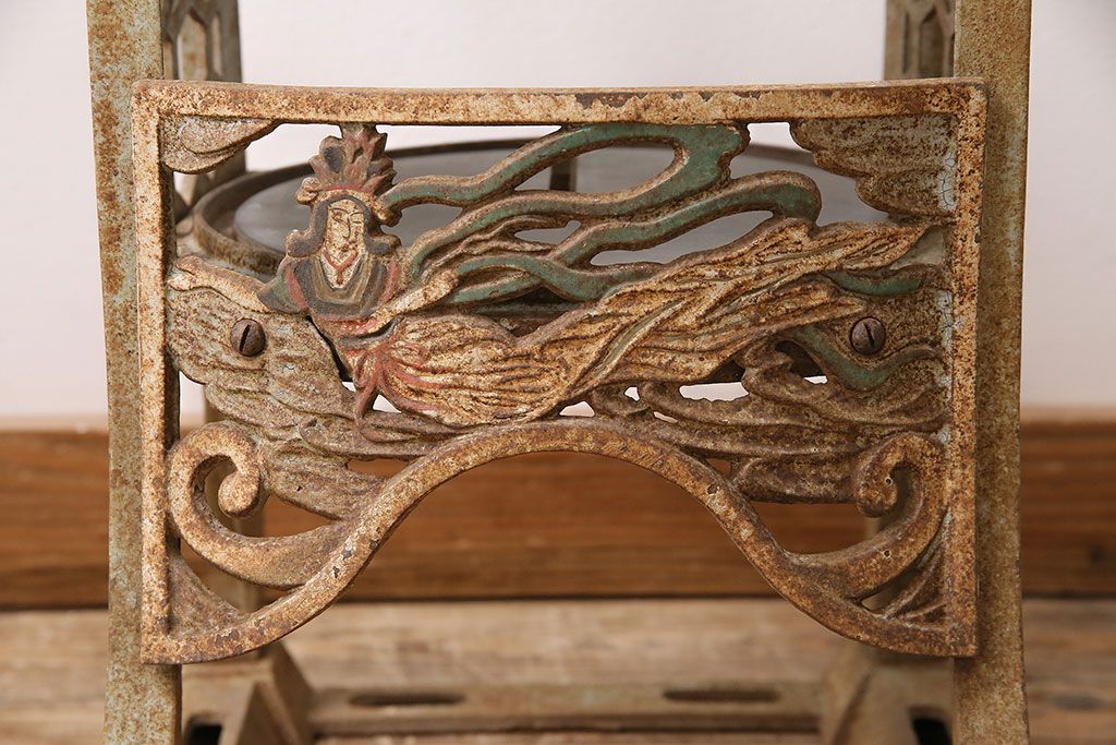 アンティーク雑貨　昭和レトロ　初雪(Hatsuyuki)　手動式かき氷機(手回し、ディスプレイ)(R-047522)