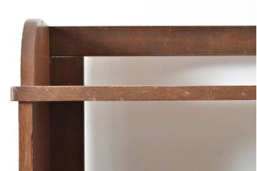 昭和レトロ　見せる収納にぴったり!素朴な木味がぬくもりを感じるラワン材製の本棚(オープンラック、シェルフ)(R-047535)