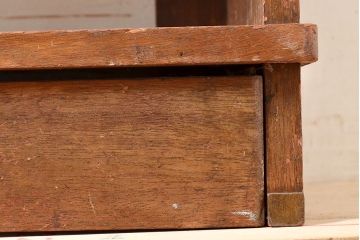 昭和レトロ　見せる収納にぴったり!素朴な木味がぬくもりを感じるラワン材製の本棚(オープンラック、シェルフ)(R-047535)