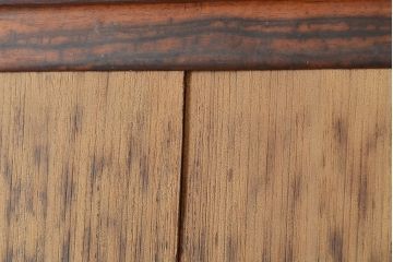 和製アンティーク　上手物!!　総桐材　黒柿材・桑材　3種の木の味わいを存分にお楽しみいただける造りの良いローボード(戸棚、収納棚)(R-047543)