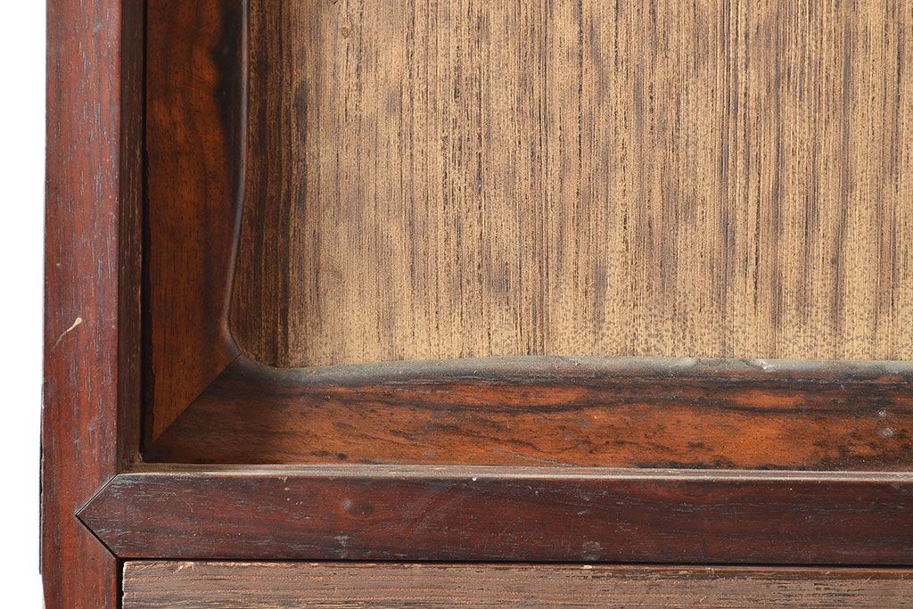 和製アンティーク　上手物!!　総桐材　黒柿材・桑材　3種の木の味わいを存分にお楽しみいただける造りの良いローボード(戸棚、収納棚)(R-047543)