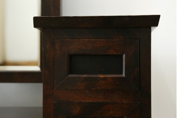 中古　松本民芸家具　M型一面鏡I　直線的なデザインが美しいドレッサー　定価約24万円　(R-047555)