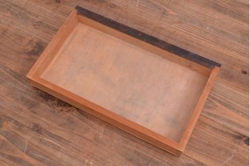 中古　松本民芸家具　M型一面鏡I　直線的なデザインが美しいドレッサー(姿見、鏡台、ミラー)(定価約24万円)(R-047555)