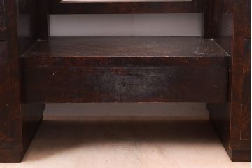 中古　松本民芸家具　M型一面鏡I　直線的なデザインが美しいドレッサー(姿見、鏡台、ミラー)(定価約24万円)(R-047555)
