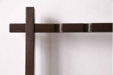 和製アンティーク　馬の透かし彫りがアクセントになっている弓立て(弓道、矢、武具)(R-047564)