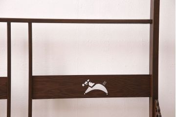 和製アンティーク　馬の透かし彫りがアクセントになっている弓立て(弓道、矢、武具)(R-047564)
