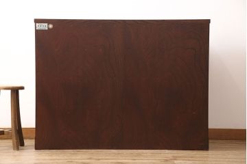 中古　伝統民芸家具　岩谷堂箪笥　No.999　くっきりとした杢目と牡丹紋様の金具が力強い存在感を放つ四尺整理タンス(衣装箪笥、引き出し、チェスト)(R-047568)
