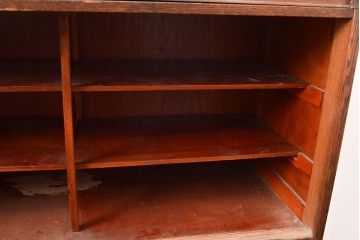 和製アンティーク　三越　三方槐(エンジュ)材製　高級品!!　漆塗り　上質な和の暮らしを味わえる指物家具の食器棚(収納棚、戸棚、キャビネット)(R-047572)