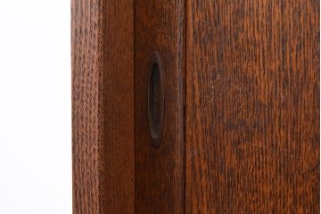 和製アンティーク　三越　三方槐(エンジュ)材製　高級品!!　漆塗り　上質な和の暮らしを味わえる指物家具の食器棚(収納棚、戸棚、キャビネット)(R-047572)