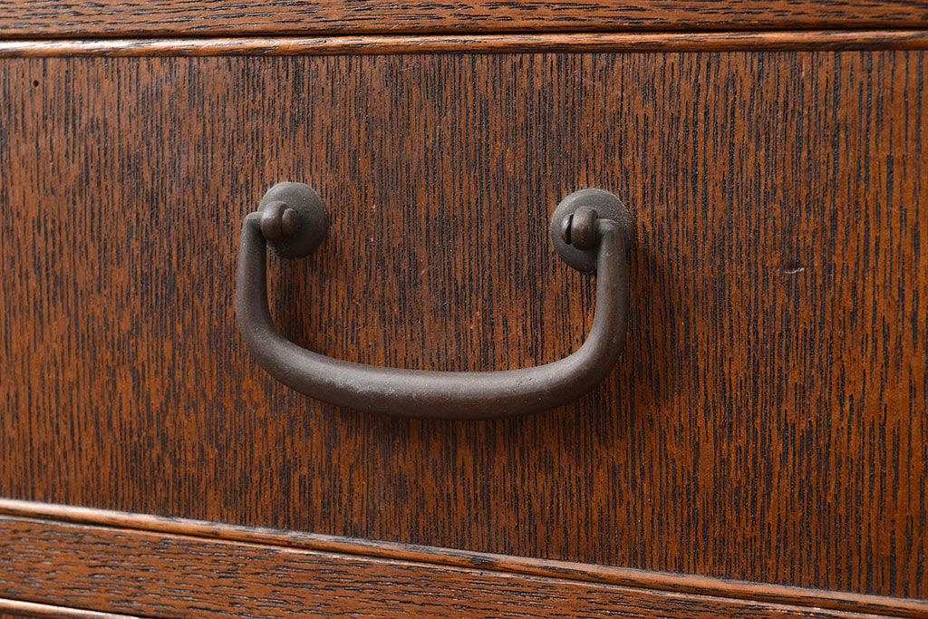 和製アンティーク　三越　三方槐(エンジュ)材製　高級品!!　漆塗り　上質な和の暮らしを味わえる指物家具の食器棚(収納棚、戸棚、キャビネット)(R-047572)